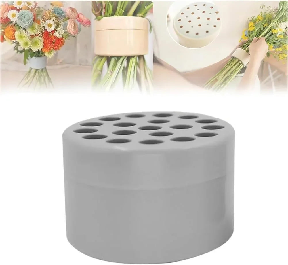 support tige transparent moderne pot fleurs adhésif trou hexagonal DIY art floral