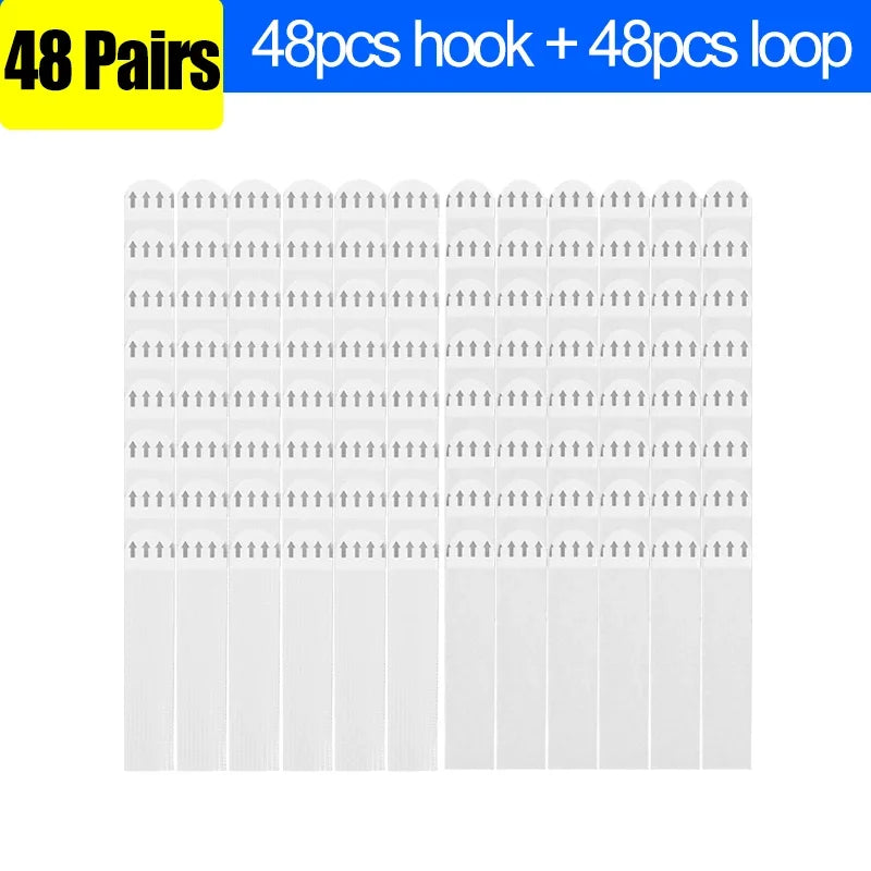 clips fixation cadre adhésif blanc moderne décoration mur suspendu photo maison DIY