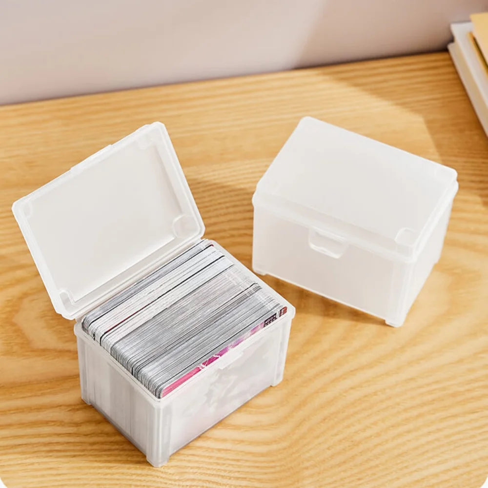 boîtes rangement blanc transparentes cartes outils empilables conteneurs utilitaires moderne poignée trombones rubans adhésifs.pinces