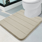 tapis bain noir antidérapant mousse mémoire forme salle bain moderne absorption haute qualité