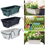 bac fleurs suspendu moderne gris noir vert bacs fleurs crochets métalliques drainage balcon patio