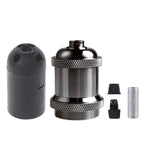 support ampoule e27 métal vintage industriel finition argent bronze cuivre lampe suspension rétro