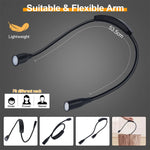 lampe lecture led rechargeable usb flexible cou noir ajustable modes lumière blanc doux ambre
