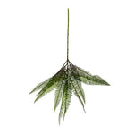 décoration extérieure plante artificielle feuilles vertes fines moderne 80cm tringle fixée éléments
