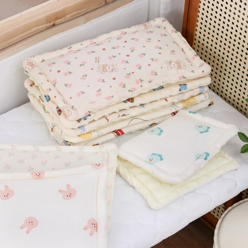 oreiller bébé coton animal motif nuages étoiles gaufré doux multifonctionneau quatre saisons