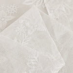 rideau fenêtre blanc motif floral polyester cuisine classique romantique translucent 150x100cm