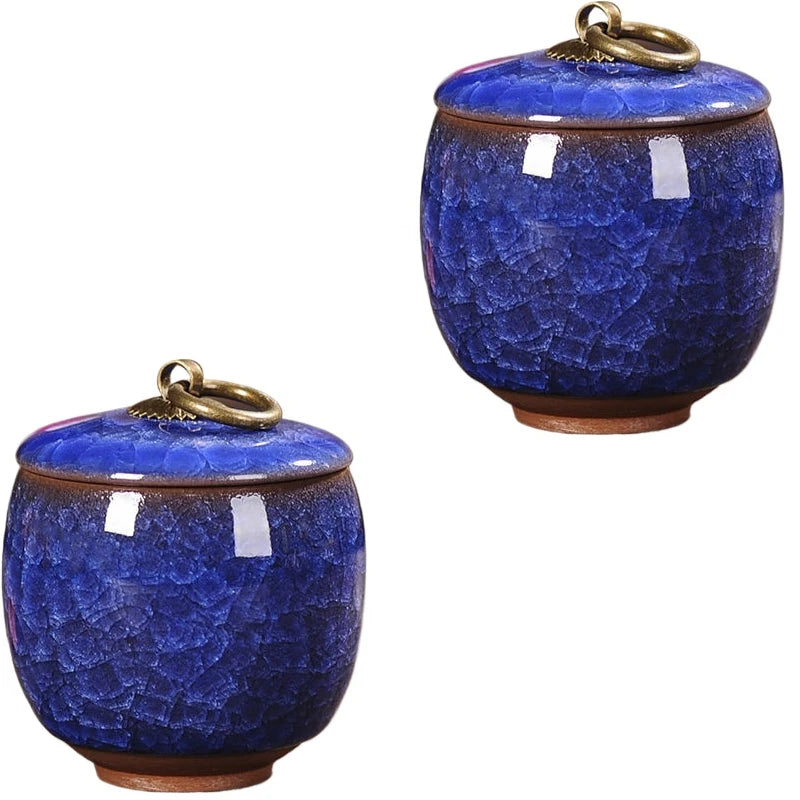 pots thé céramique texture craquelée anneau doré couvercle classique vert bleu rose marron clair