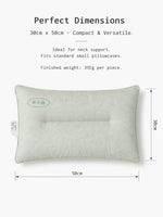 oreiller coton vert clair moderne 30x50cm uni antibactérien lit chambre decoration