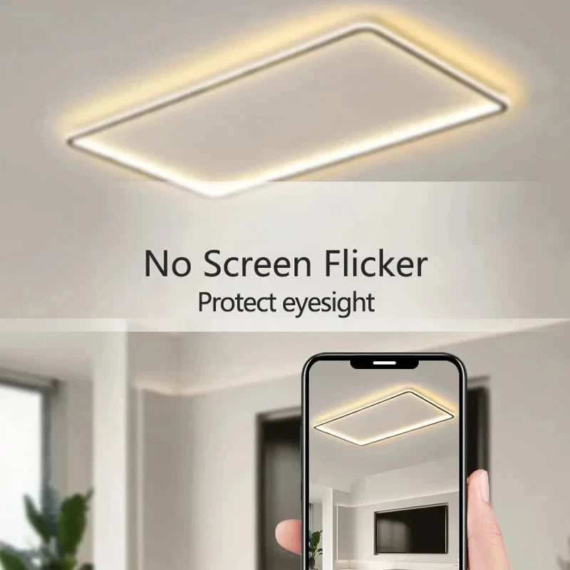 plafonnier led blanc minimaliste ultrathin télécommande certification ul ccc cqc fcc round 40cm round