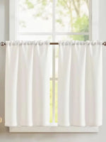 rideau blanc plissé rayures horizontales occultant moderne 100 polyester 84x114cm 2pcs