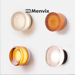 appliques murales modernes transparentes ambre gris clair texturées minimaliste fixées mur flux lumineux led