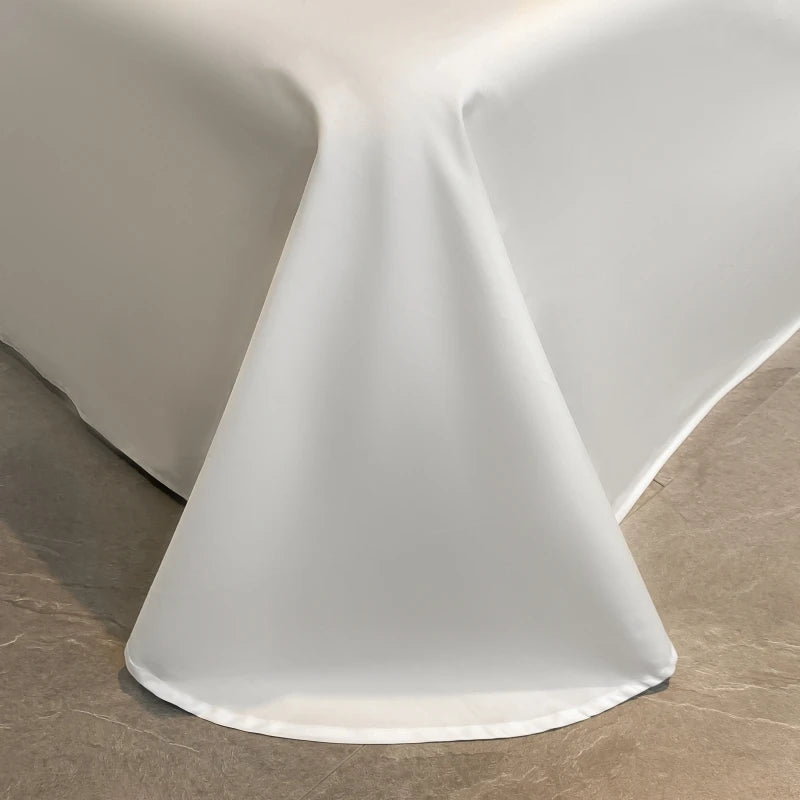 drap lit blanc bordure brodée ultra doux housses taies oreillers classique 18m 20m machine