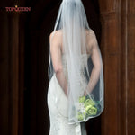 voile mariée transparent classique bride blanche ruban élastique soirée finement plissé echangement