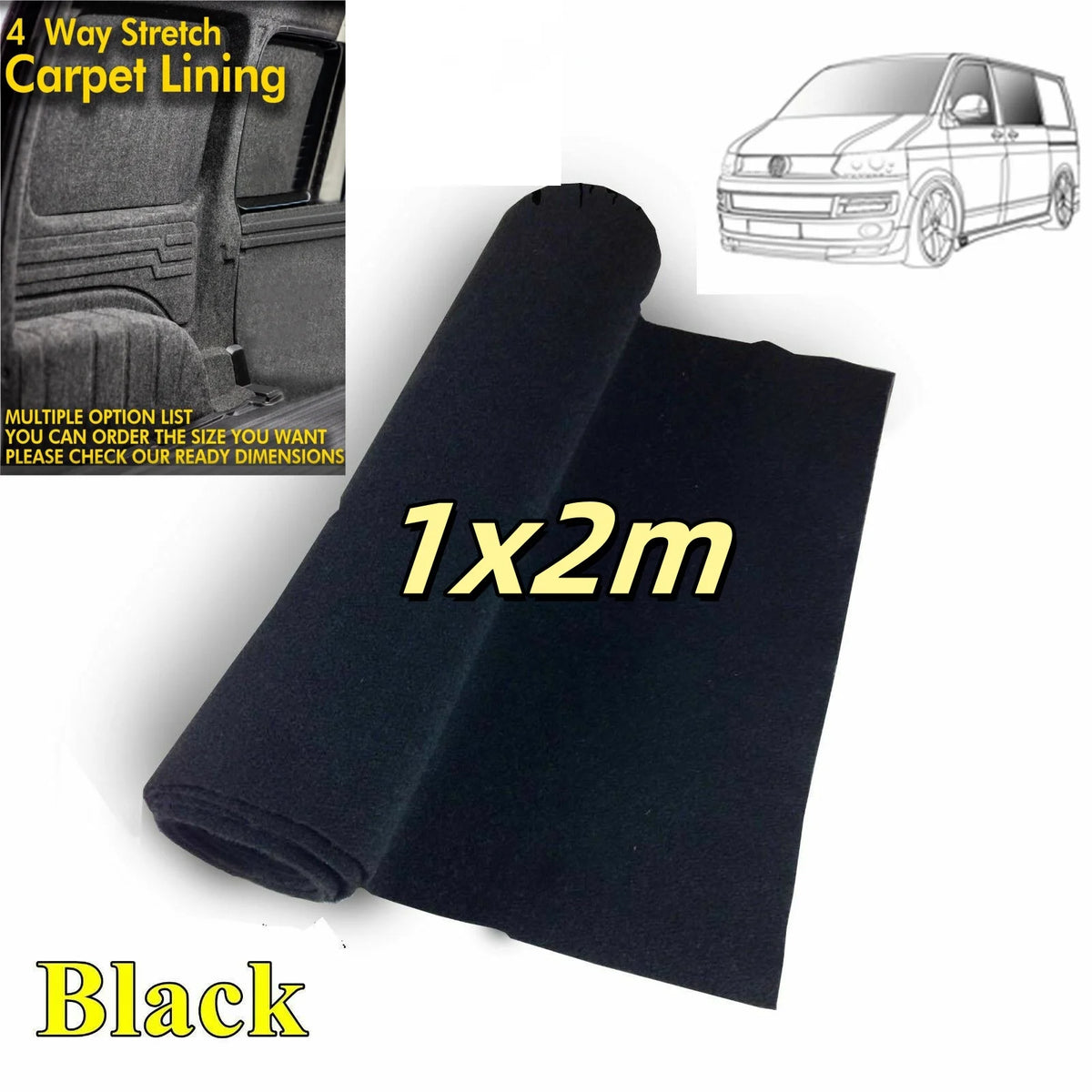 tapis sol extensible voiture noir anthracite graphite moderne 1x2m uni opacité