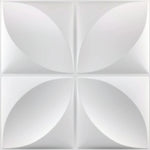 décoration murale panneau 3d blanc triangles géométriques moderne imperméable résistant humidité 30x30cm