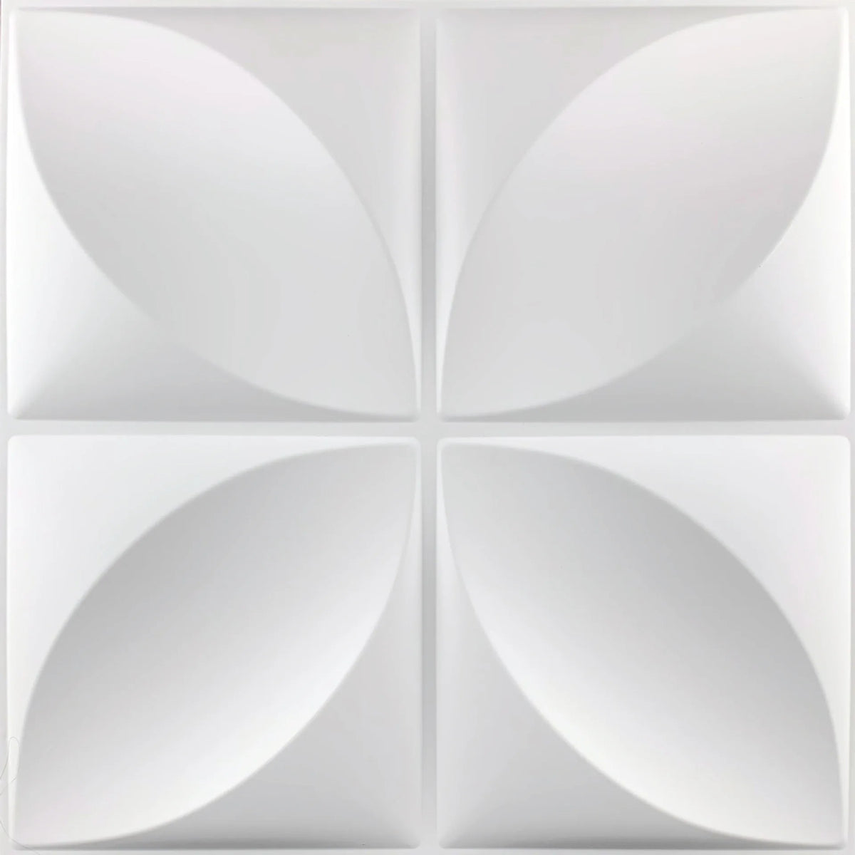 décoration murale panneau 3d blanc triangles géométriques moderne imperméable résistant humidité 30x30cm
