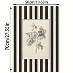 impression toile florale noire blanche chambre salon decoration vintage moderne