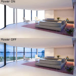 rideau confidentialité blanc moderne autoadhésif protection uv isolation thermique transparent commandez vous même