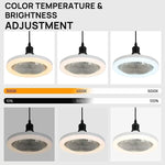 lampe ventilateur blanc moderne grille ventilation télécommande incluse e27 fixation led adjustable dimmable