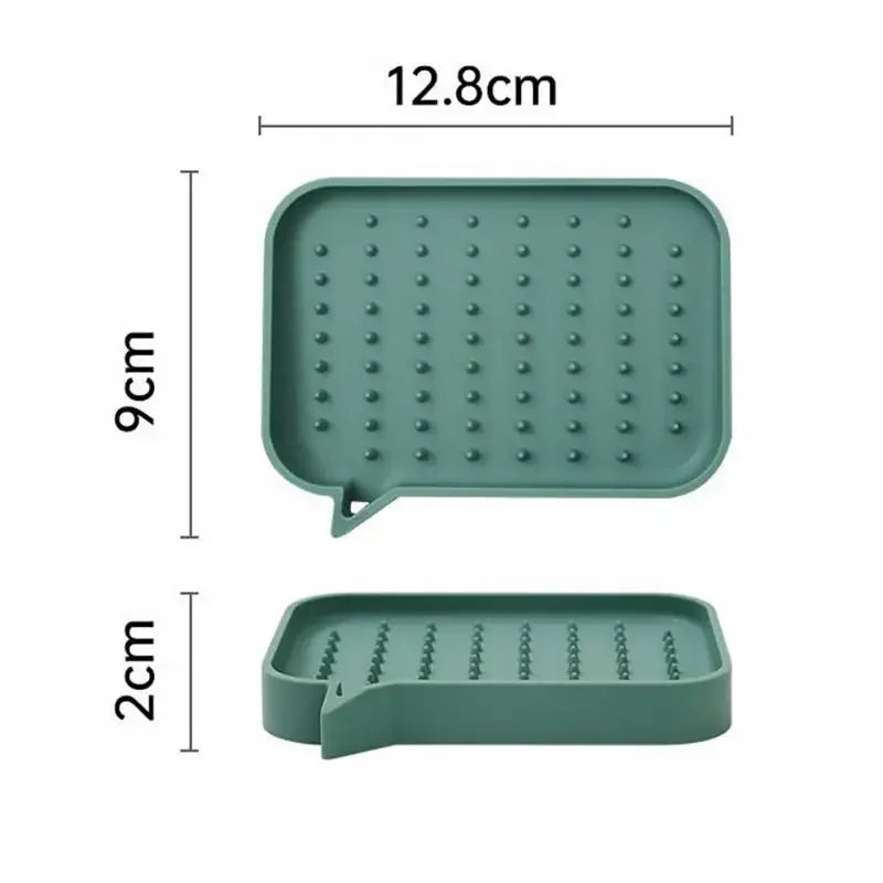 support savon silicone gris rose vert moderne salle bain drainage antidérapant