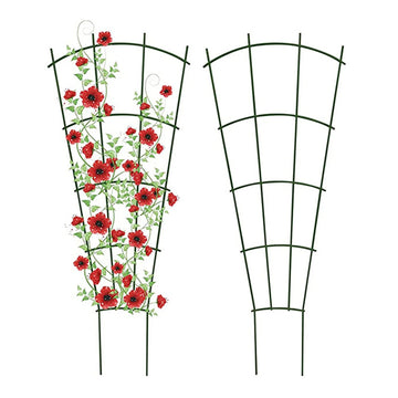 treillis métallique vert foncé moderne grille simple tiges support végétal extérieur intérieur jardin