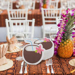 serviettes papier motif tropical festives anniversaire mariage fete cocotier fleurs glacées donuts