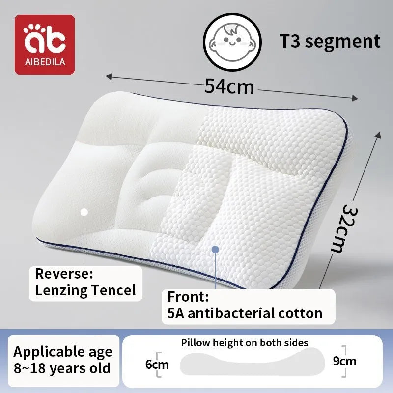 coussin bébé blanc bleu coton polyester dessin animé motifs géométriques contour arrondi ergonomique quatre