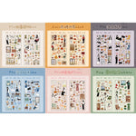 sticker autocollant transparent illustratif multicolore animaux objets ménagers personnages scrapbooking diy bricolage