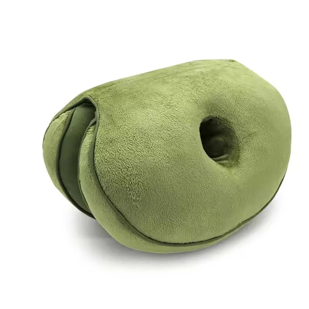 coussin donut mousse mémoire forme confortable ergonomique uni vert rose violet bleu
