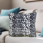 coussin carré moderne imprimé léopard zèbre noir blanc marron beige amovible lavable