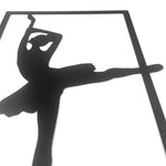 décoration murale silhouette danseuse pose classique art minimaliste noir métalintérieur chambre salon trois pièces