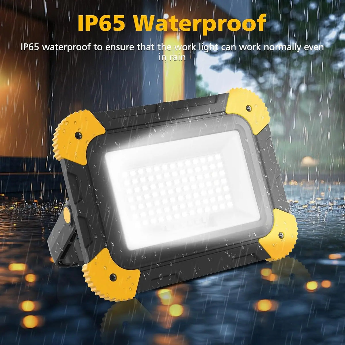 lampe travail led portable noir jaune moderne clips magnétiques rechargeable certification rohs ccc