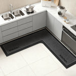 tapis cuisine gris moderne motif kitchen absorbant antidérapant caoutchouc salle bain intérieur