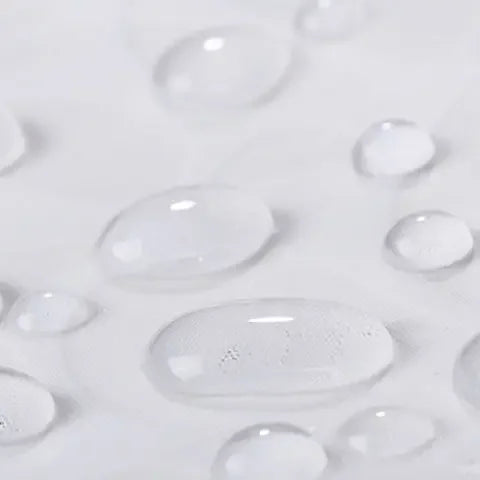 rideau douche moderne semi transparent blanc gris motifs galets peva ourlet standard anneaux