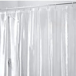 rideau douche moderne transparent imperméable aimants lestés eva uni 180cm 200cm