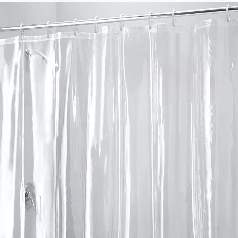rideau douche moderne transparent imperméable aimants lestés eva uni 180cm 200cm