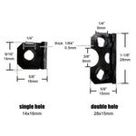 supports cadre photo noir métallique industriels fixation trou 14x16mm 28x15mm