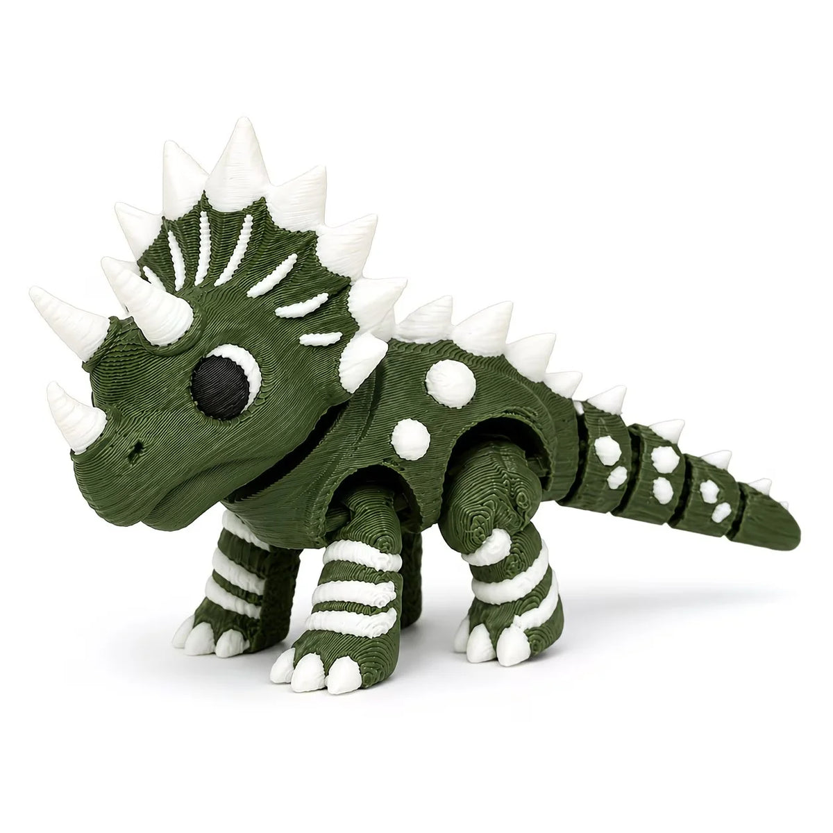 figurine dinosaure triceratops vert articulée décoration intérieur adorable cartoon