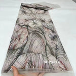 tissu dentelle fleurs stylisées moderne vert beige rose bleu gris marron translucide couture erotique
