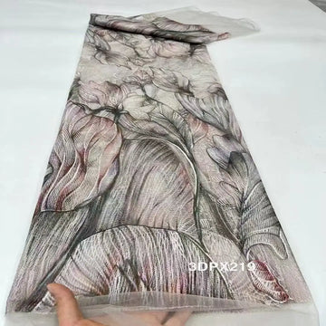 tissu dentelle fleurs stylisées moderne vert beige rose bleu gris marron translucide couture erotique