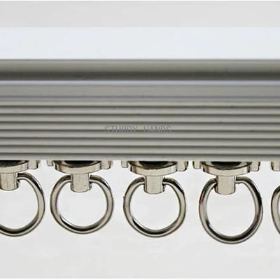 Rail rideau coulissant 26mm avec 20 planeurs en alliage aluminium pour fenêtres