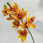 décoration intérieure bouquet orchidées artificielles orange rose blanc vert gradient réaliste festifs