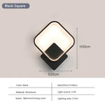 lampes murales modernes rondes carrées métal blanc noir minimaliste