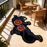 tapis persan moderne panthère roses polyester antidérapant imperméable salon chambre coucher