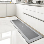 tapis sol cuisine absorbant antidérapant diatomée tissu texture moderne gris large banderollable