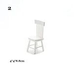 chaises table miniature blanches modernes minimalistes bois enfants jouets