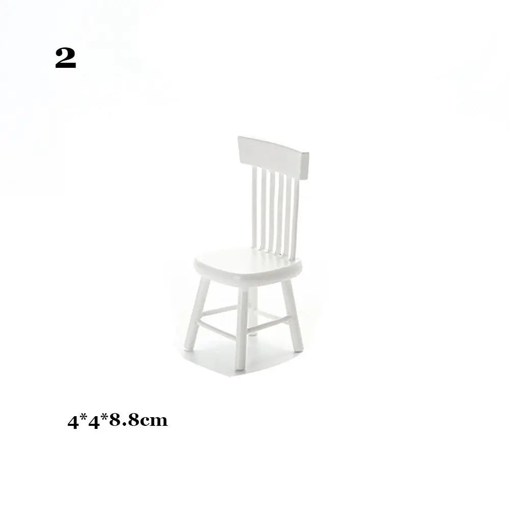 chaises table miniature blanches modernes minimalistes bois enfants jouets