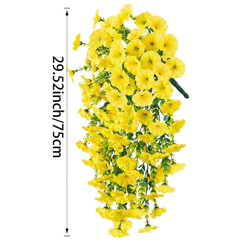 guirlande artificielle fleurs modernes rouge violet jaune rose blanche mariage anniversaire extérieur