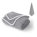serviette bain polyester absorption rapide serviette plage douce machine lavable bleu violet gris rouge