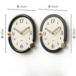 horloge murale moderne noir blanc aiguille circulaire salon environnement protection batterie
